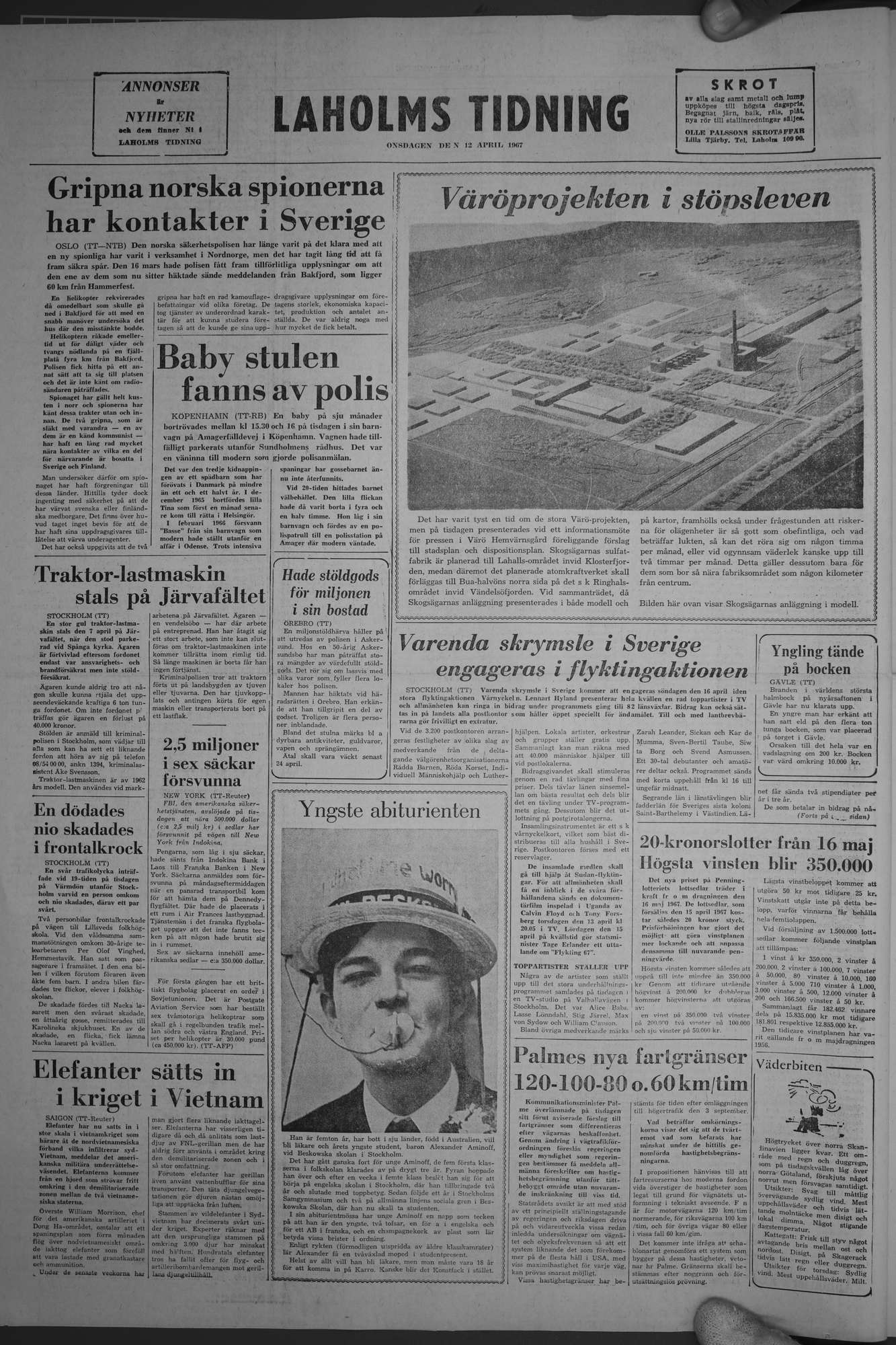 Laholms Tidning Onsdag 12 april 1967, sida 8