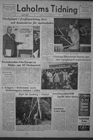 Förstasidan, Lördag 12 augusti 1967