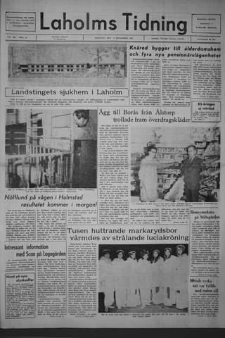 Förstasidan, Tisdag 12 december 1967