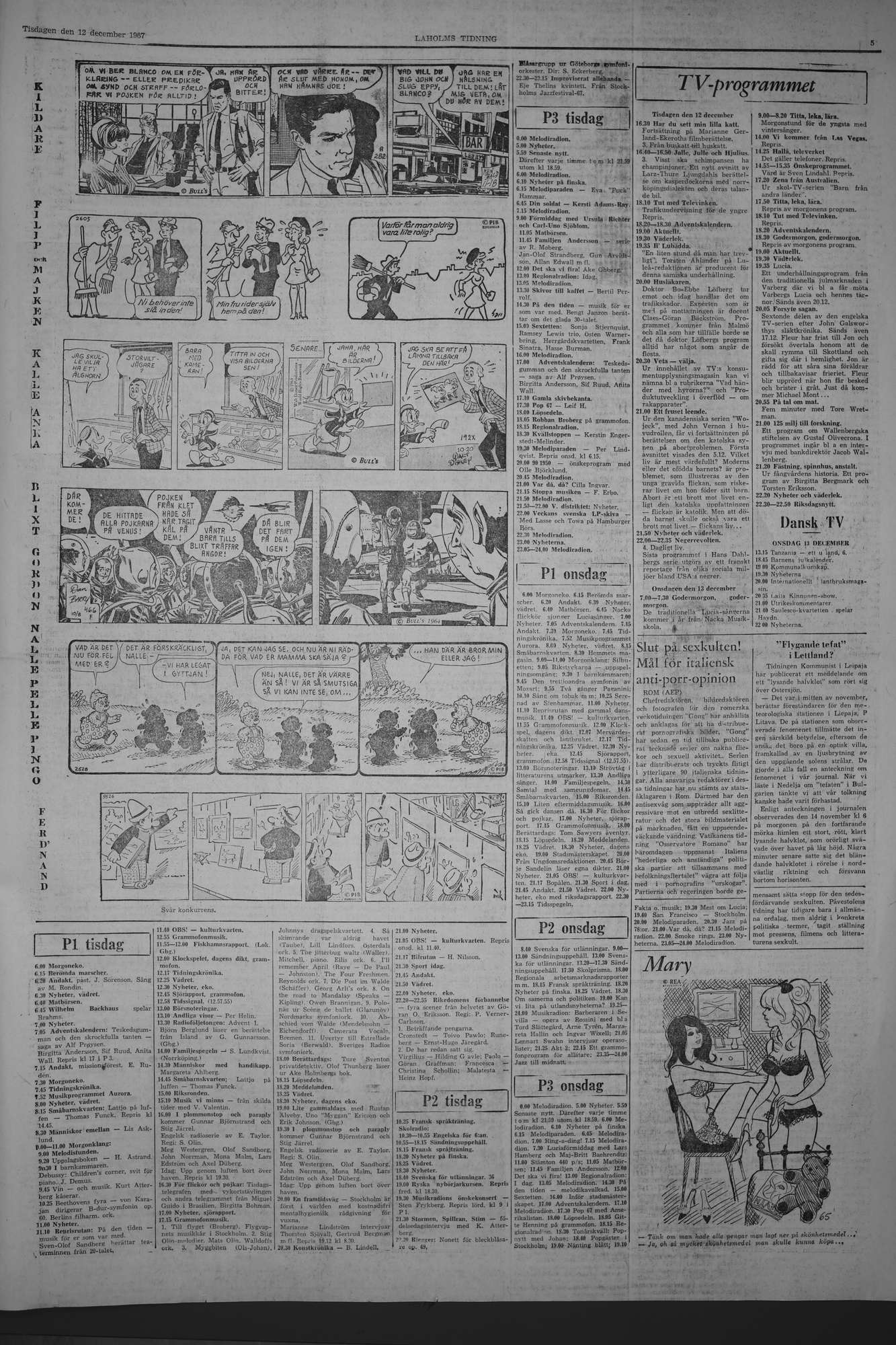 Laholms Tidning Tisdag 12 december 1967, sida 5