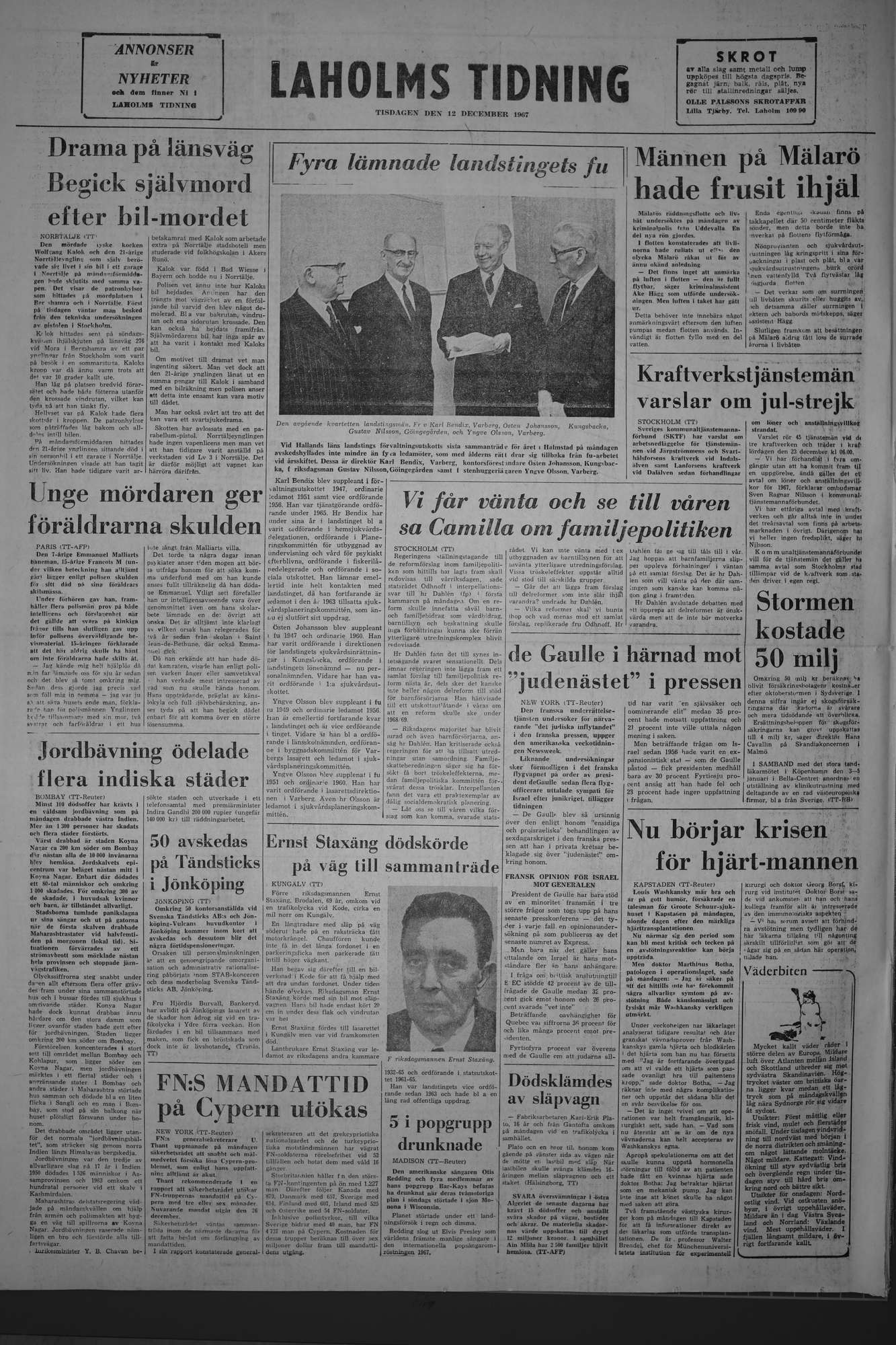 Laholms Tidning Tisdag 12 december 1967, sida 8