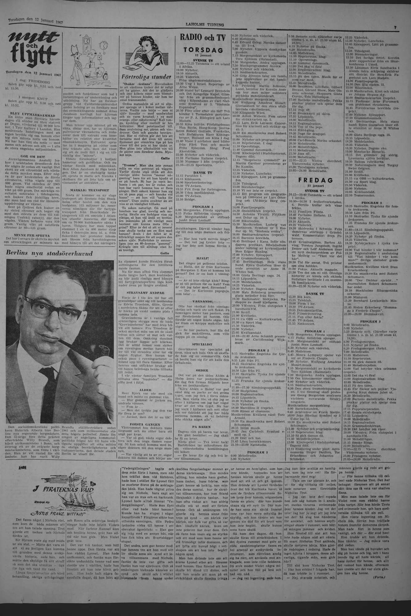 Laholms Tidning Torsdag 12 januari 1967, sida 7