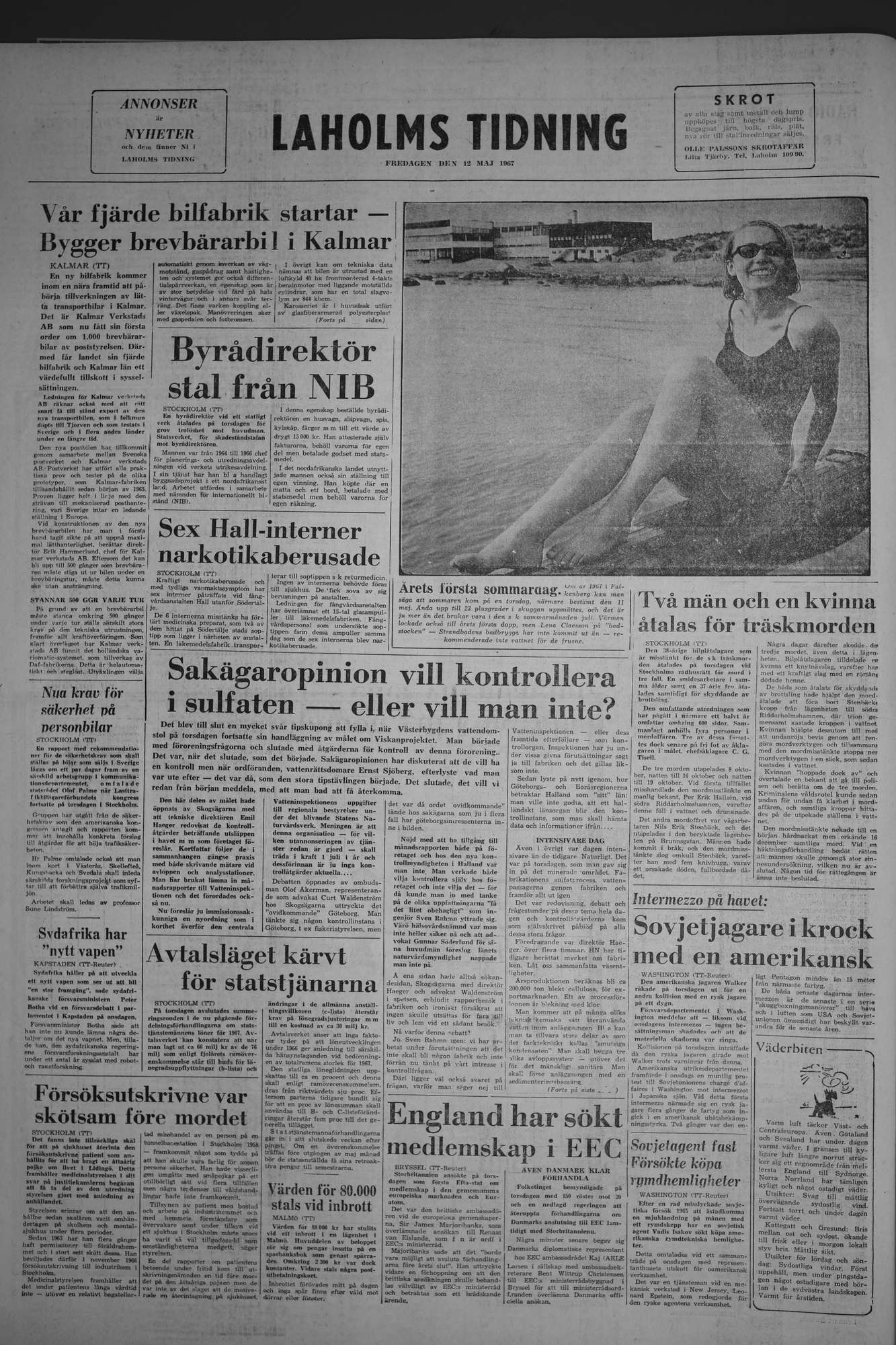 Laholms Tidning Fredag 12 maj 1967, sida 8