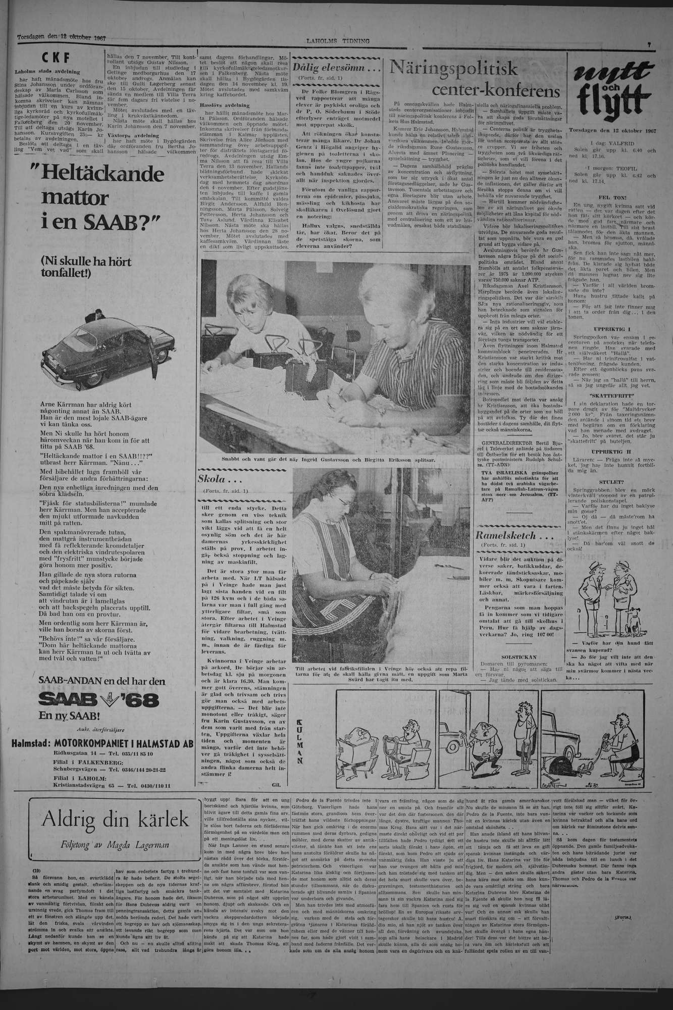 Laholms Tidning Torsdag 12 oktober 1967, sida 7