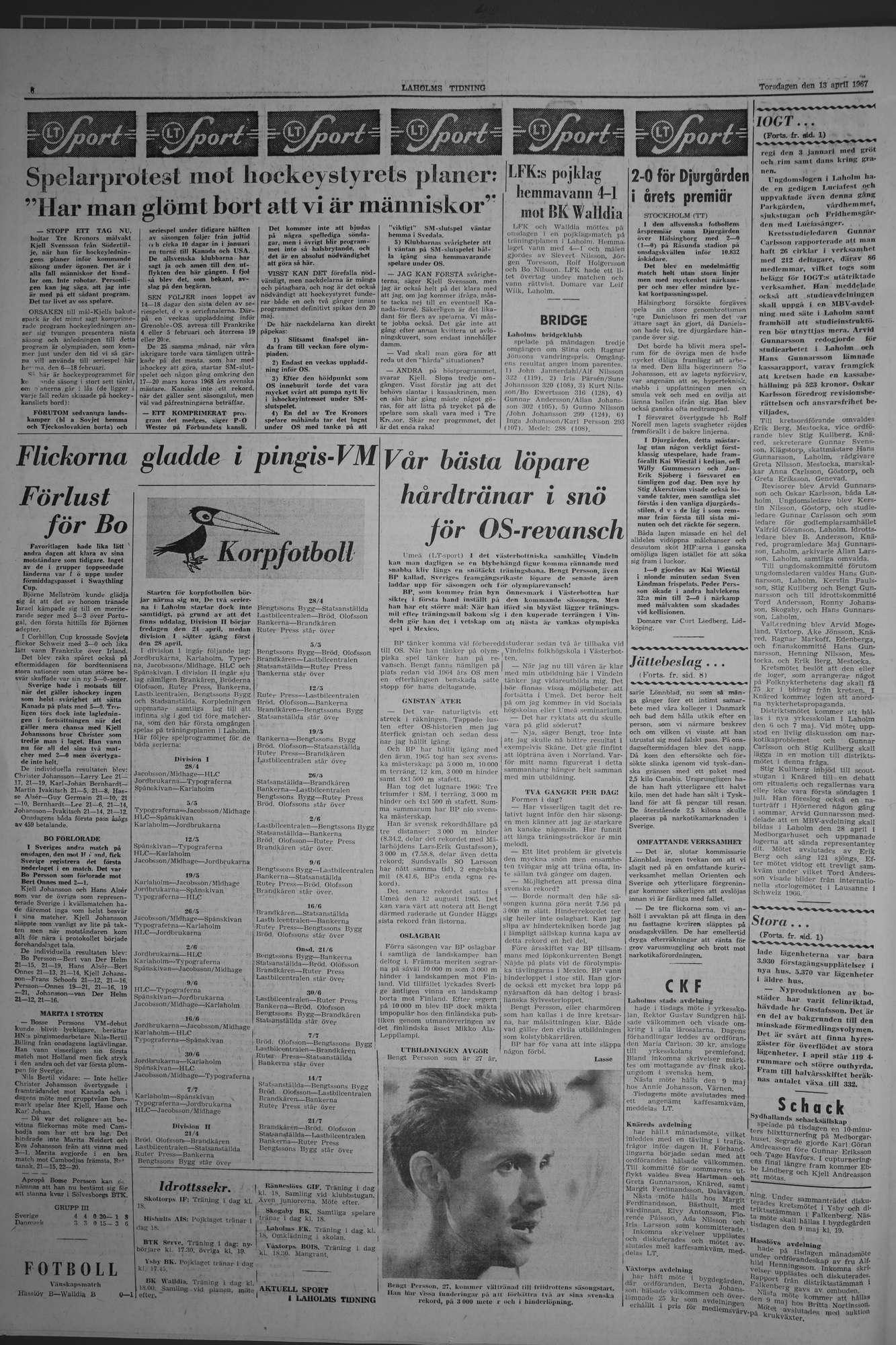 Laholms Tidning Torsdag 13 april 1967, sida 6