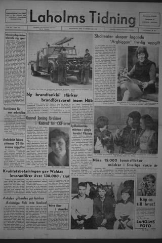 Förstasidan, Måndag 13 februari 1967