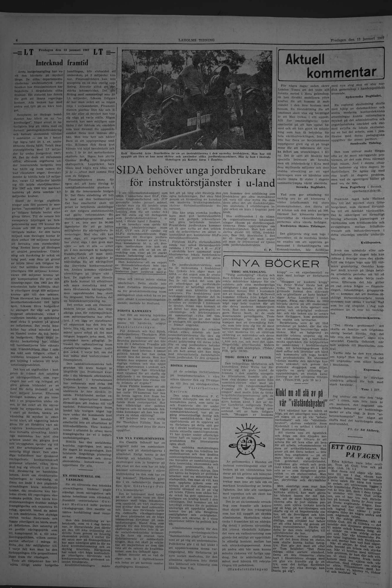Laholms Tidning Fredag 13 januari 1967, sida 4
