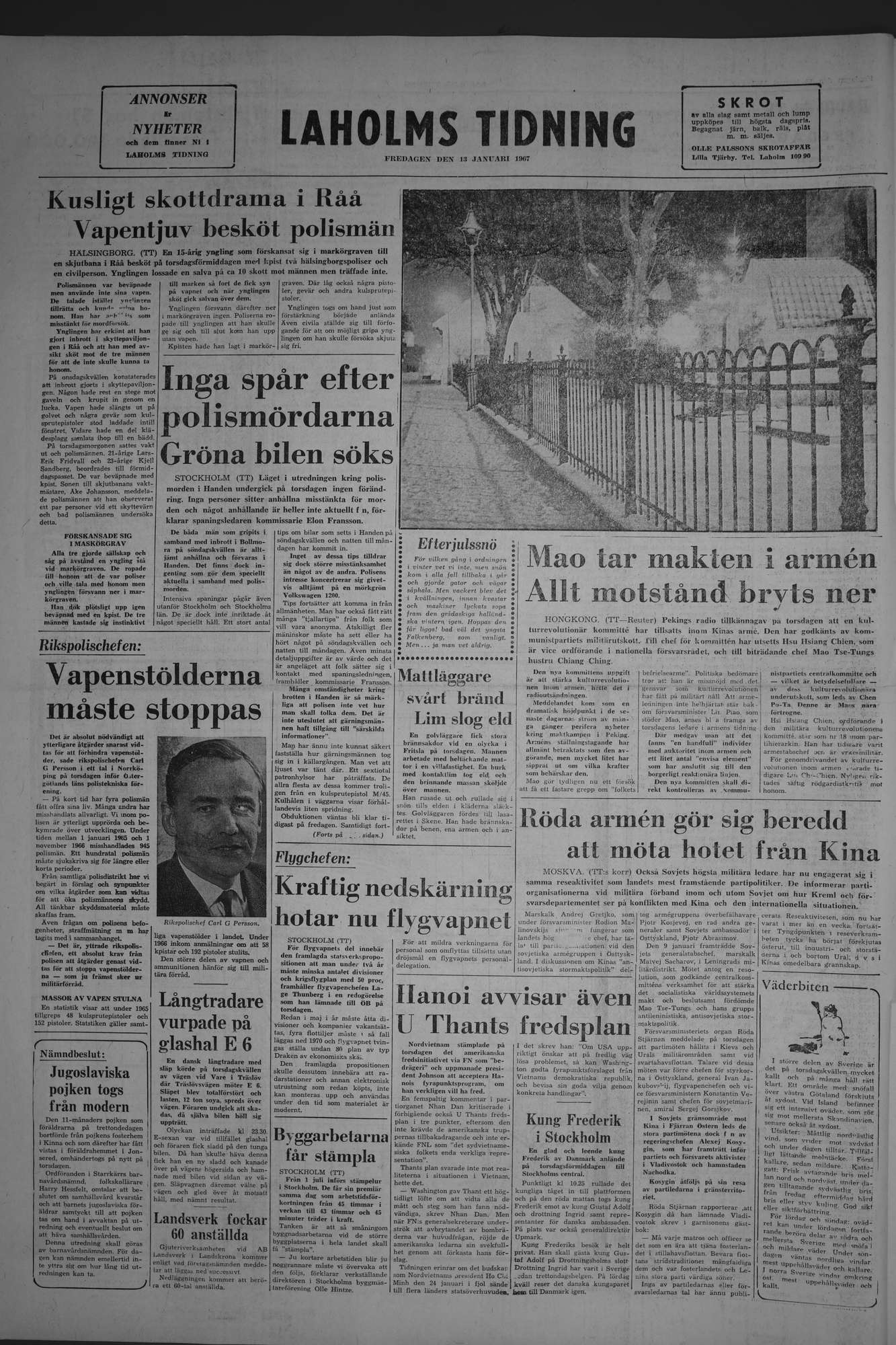 Laholms Tidning Fredag 13 januari 1967, sida 8