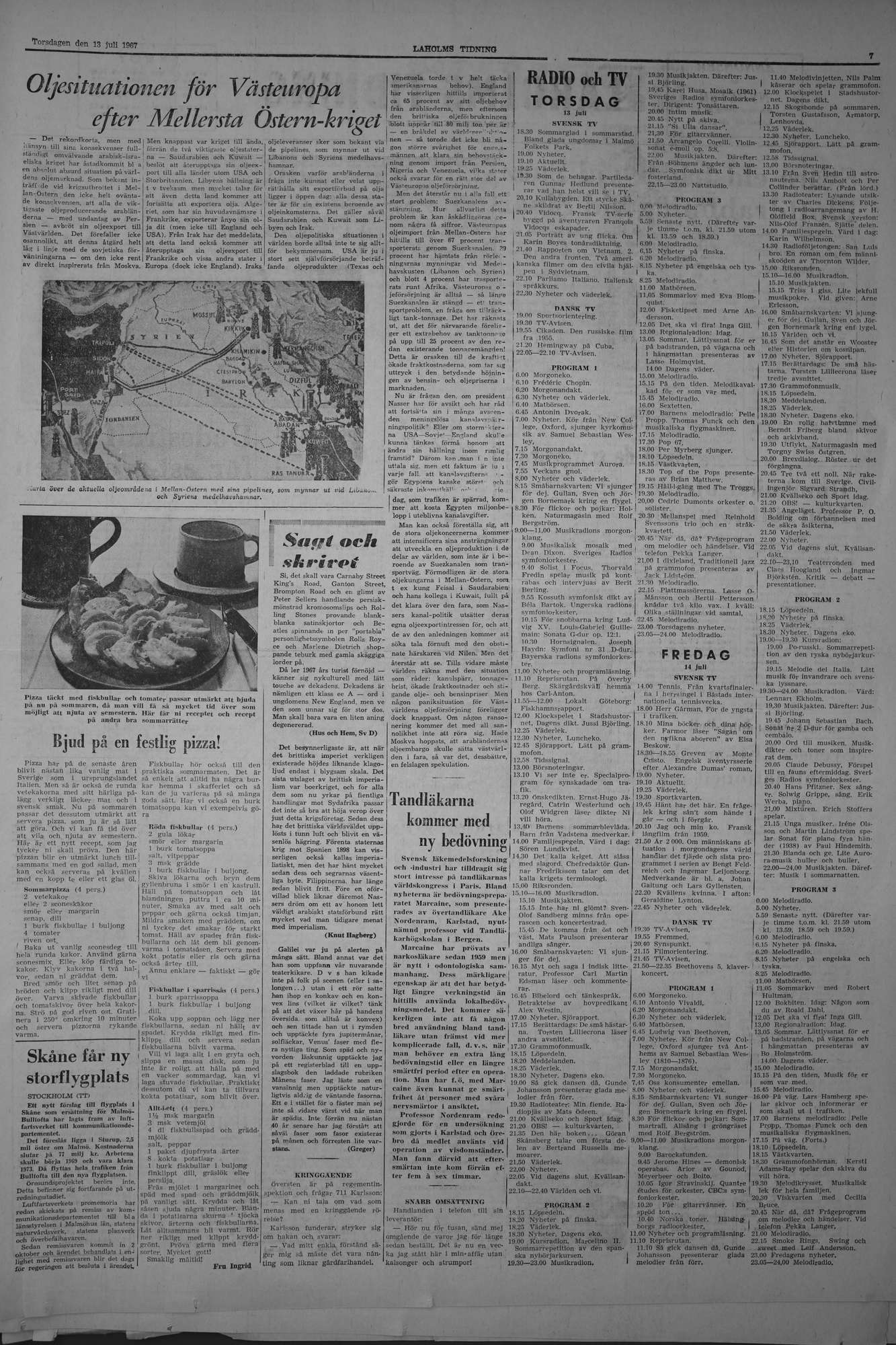 Laholms Tidning Torsdag 13 juli 1967, sida 7