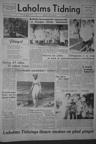 Förstasidan, Lördag 13 maj 1967