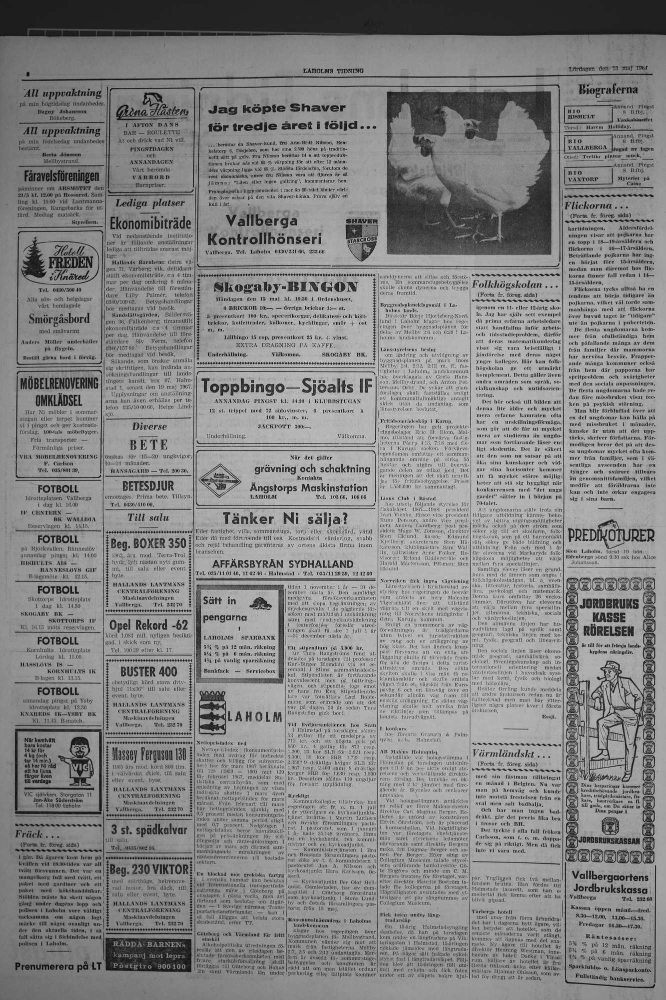 Laholms Tidning Lördag 13 maj 1967, sida 2