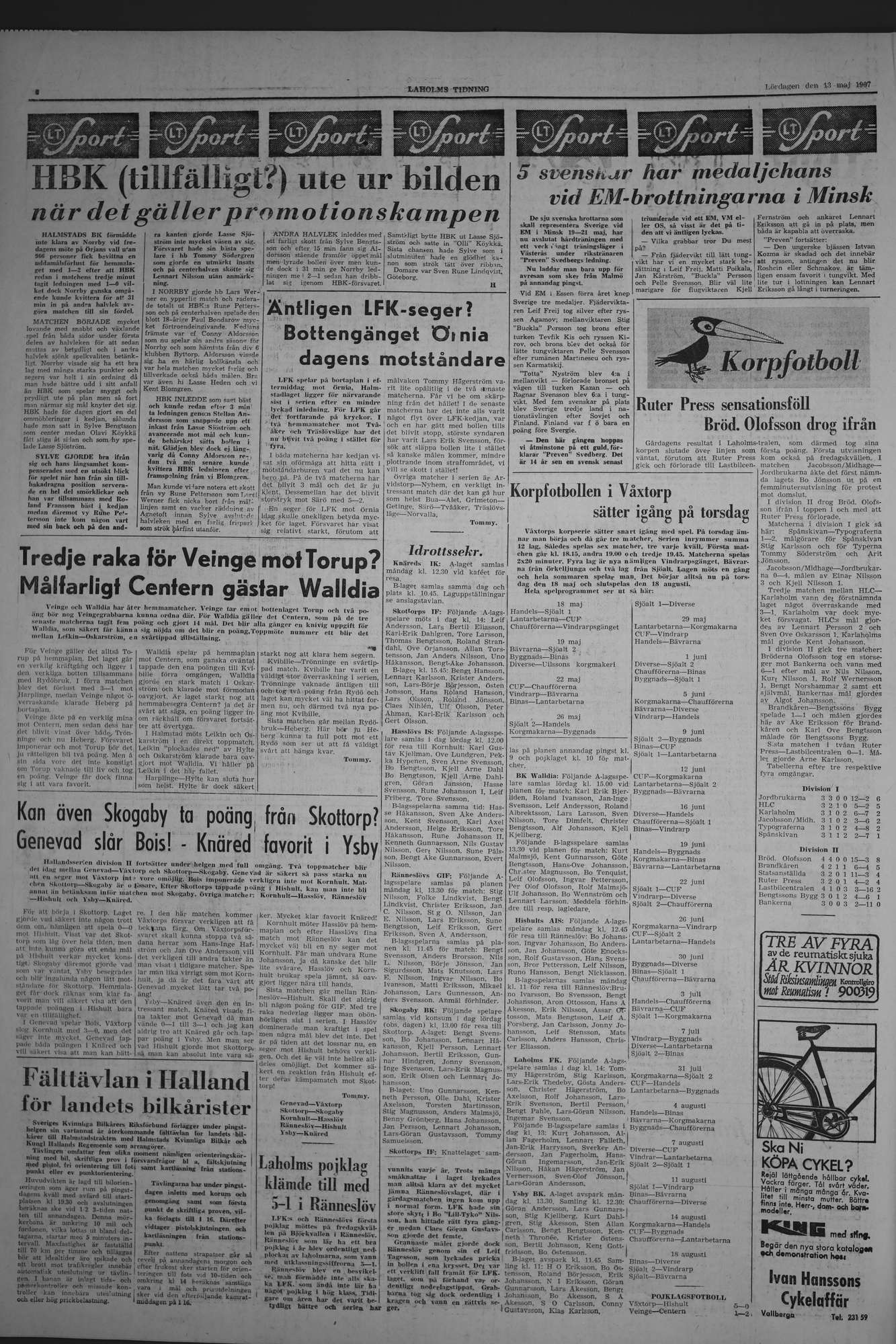 Laholms Tidning Lördag 13 maj 1967, sida 6
