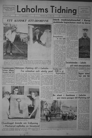 Förstasidan, Fredag 14 april 1967