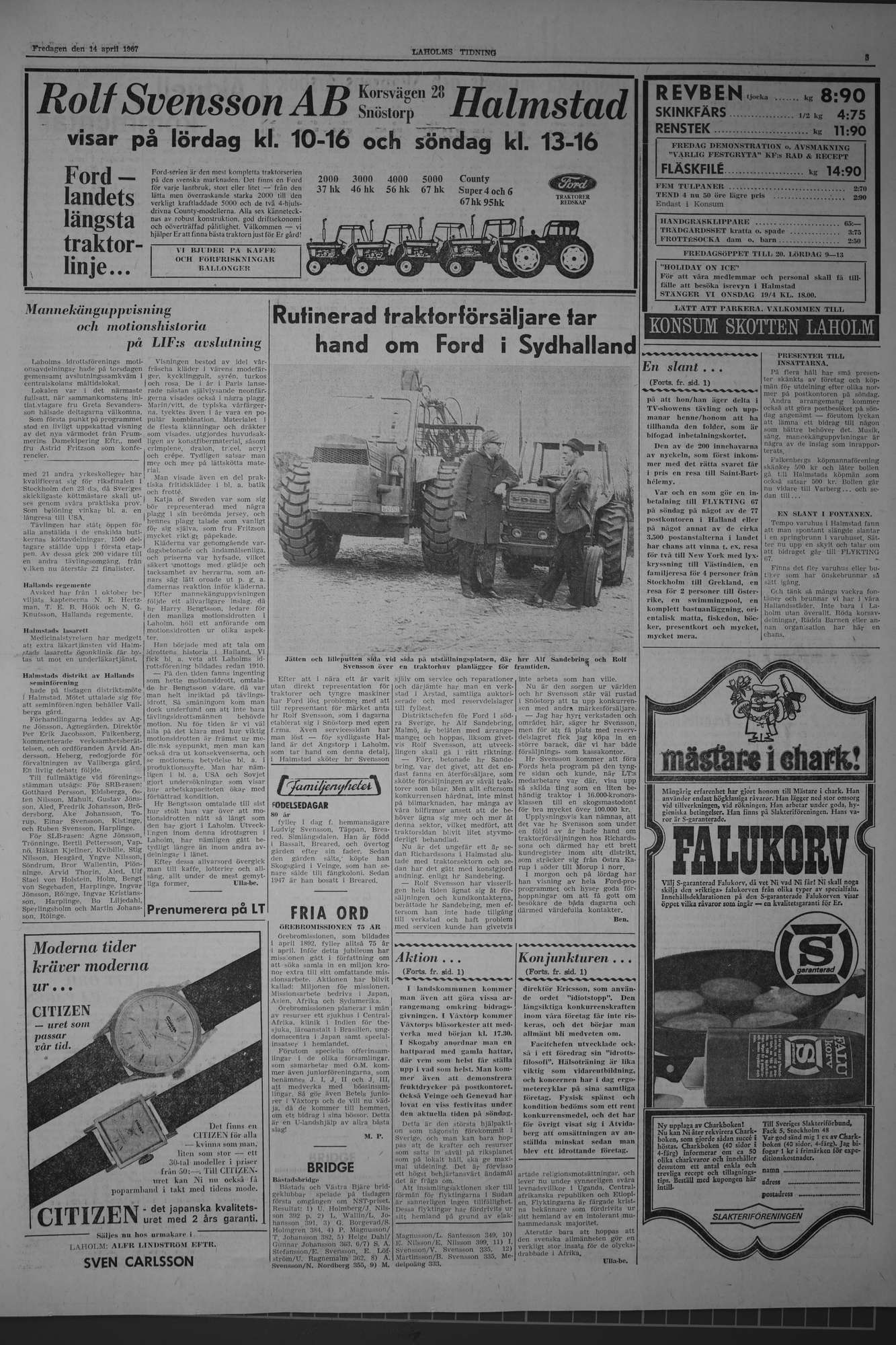 Laholms Tidning Fredag 14 april 1967, sida 3