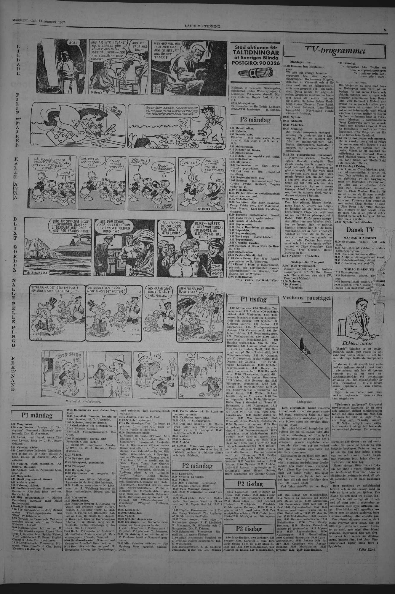 Laholms Tidning Måndag 14 augusti 1967, sida 5
