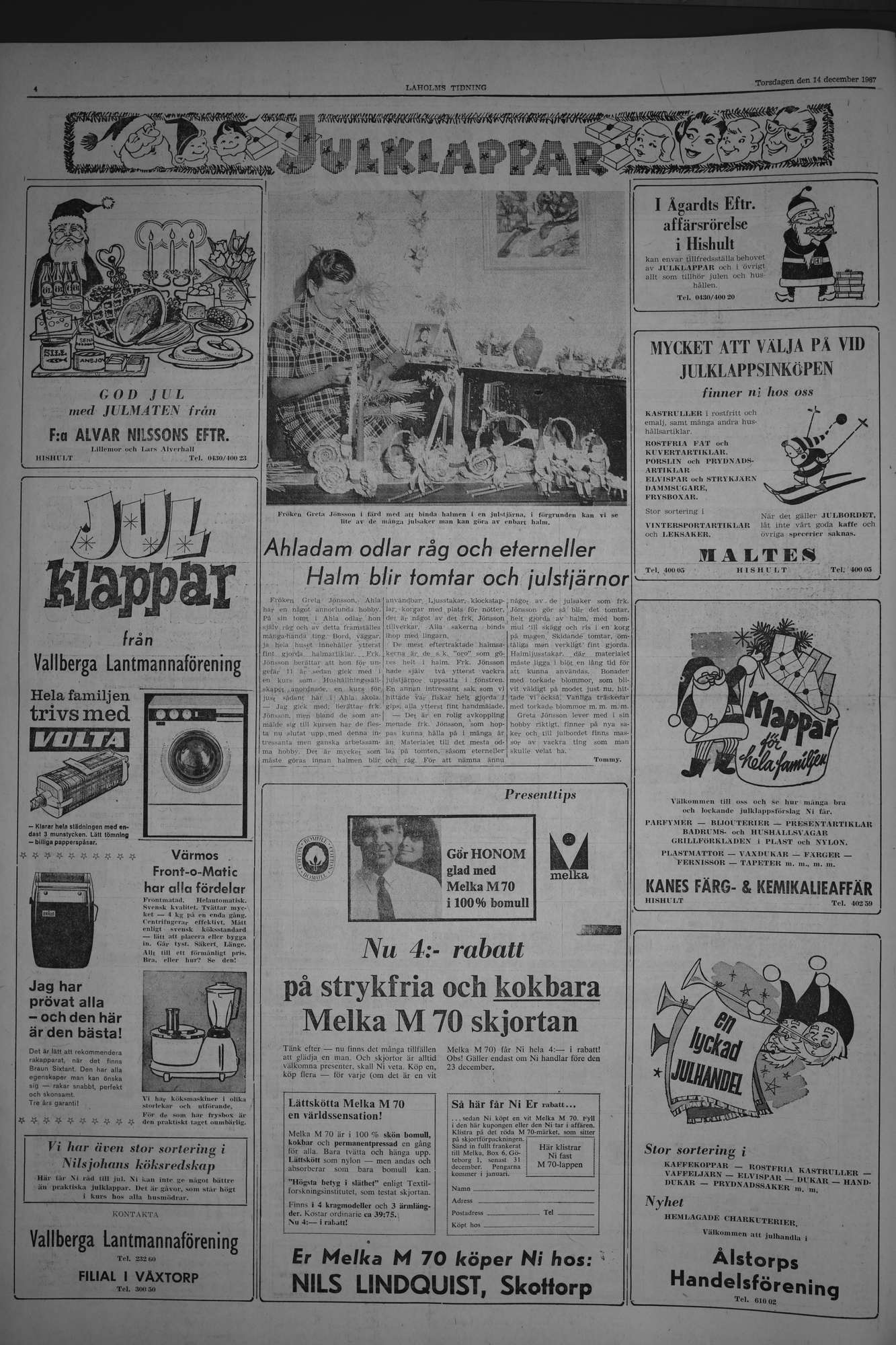 Laholms Tidning Torsdag 14 december 1967, sida 4