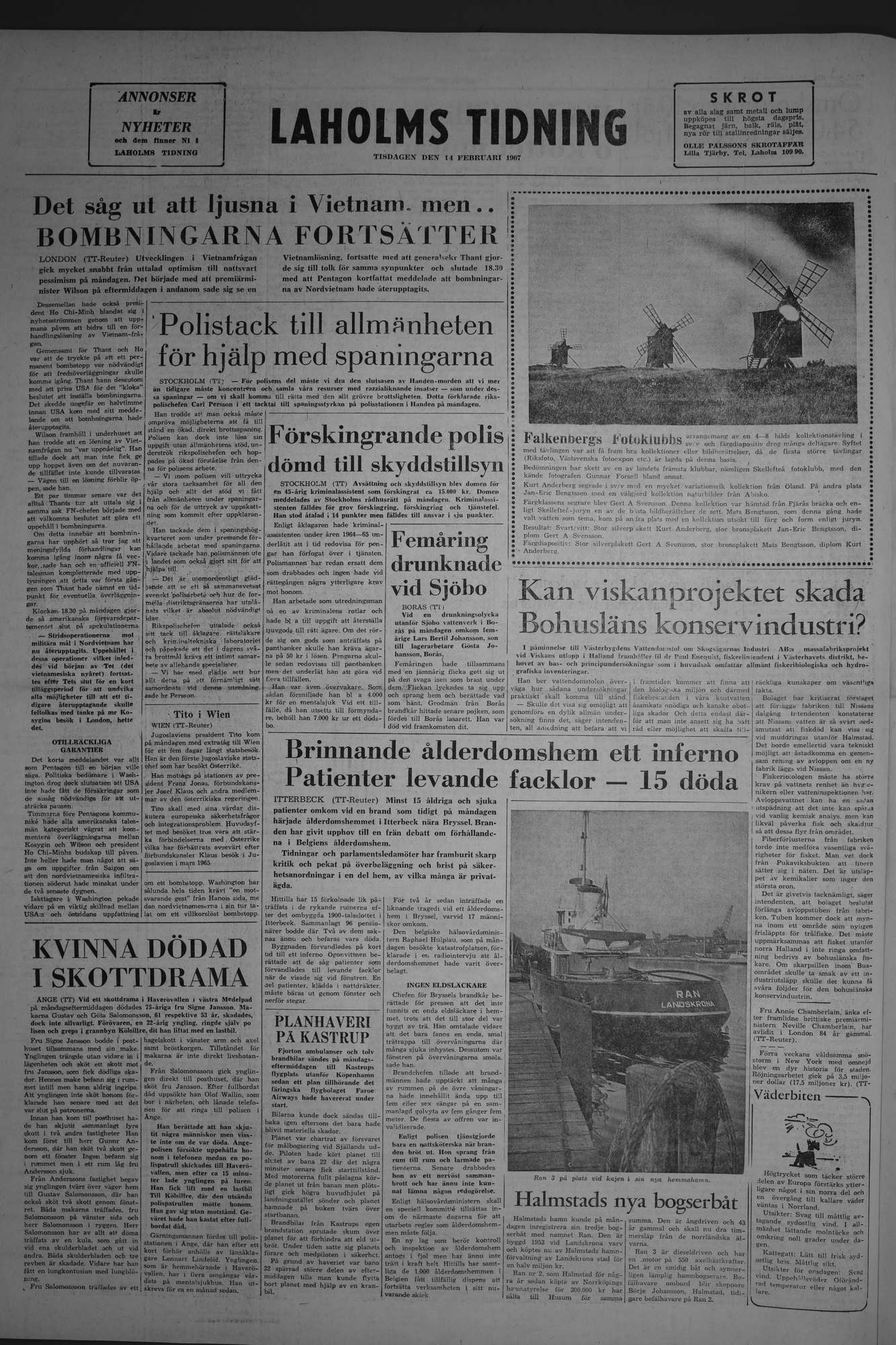 Laholms Tidning Tisdag 14 februari 1967, sida 8