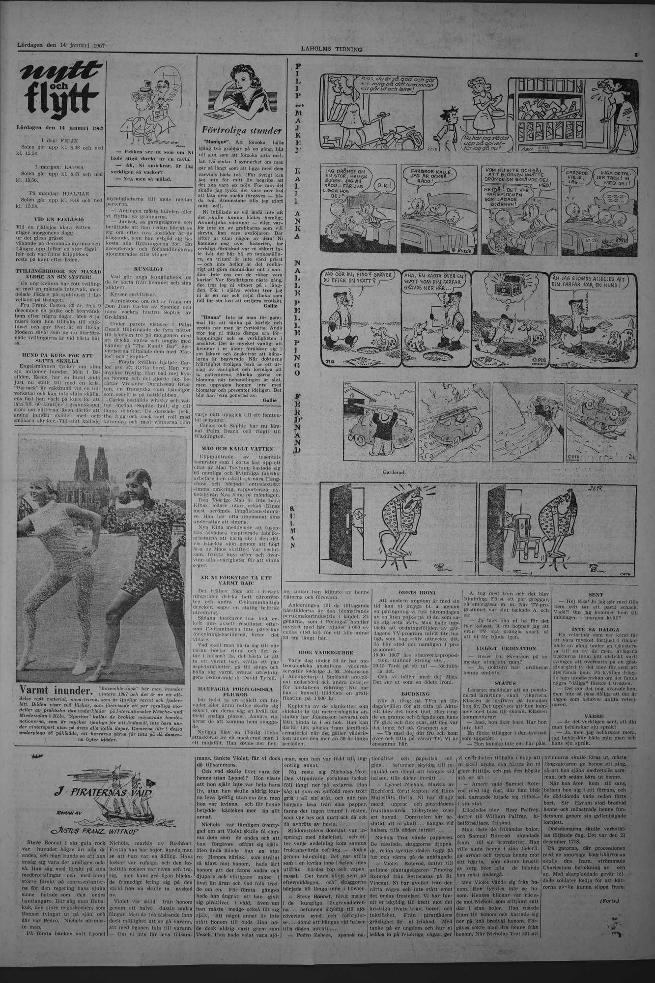 Laholms Tidning Lördag 14 januari 1967, sida 5