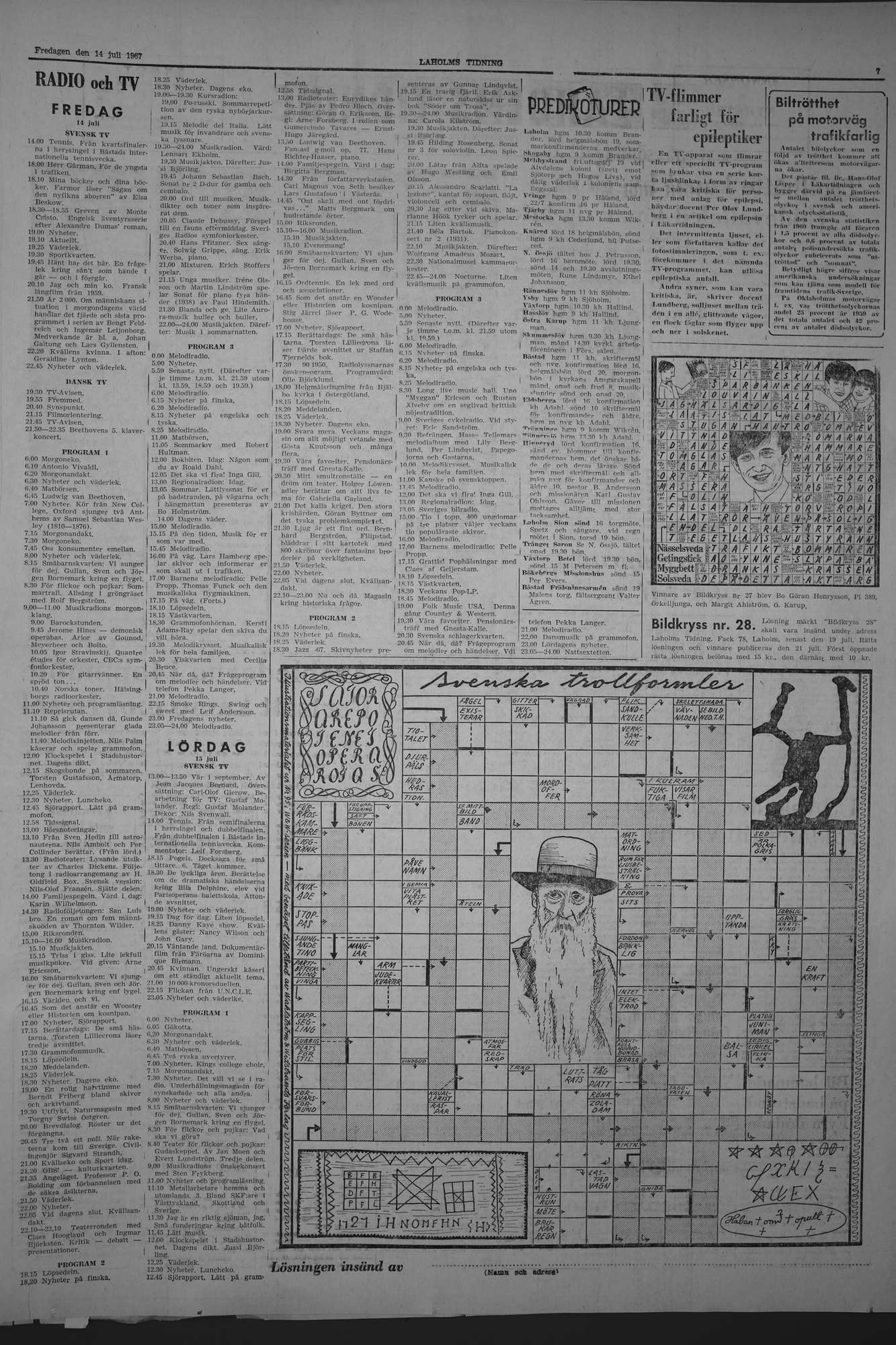 Laholms Tidning Fredag 14 juli 1967, sida 7