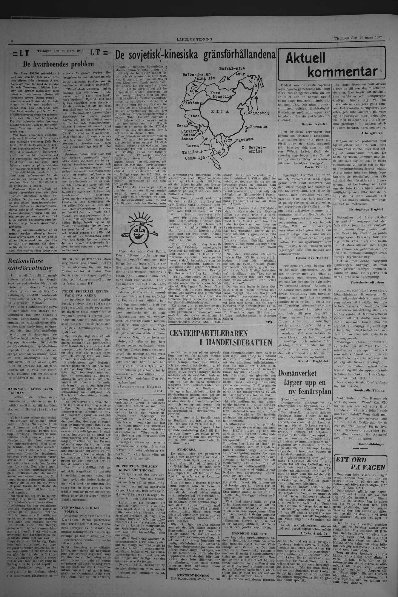 Laholms Tidning Tisdag 14 mars 1967, sida 4