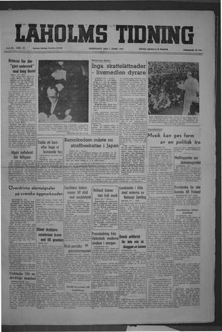 Förstasidan, Torsdag 7 april 1949