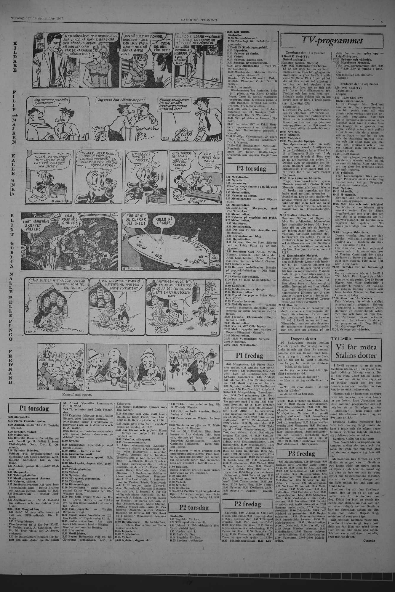 Laholms Tidning Torsdag 14 september 1967, sida 5
