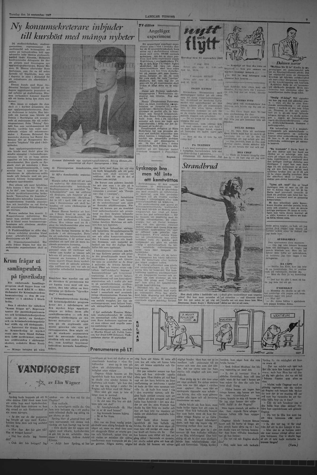 Laholms Tidning Torsdag 14 september 1967, sida 7