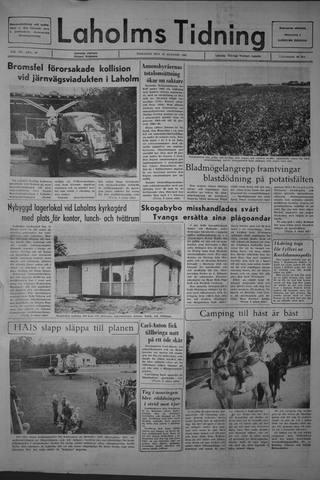 Förstasidan, Tisdag 15 augusti 1967