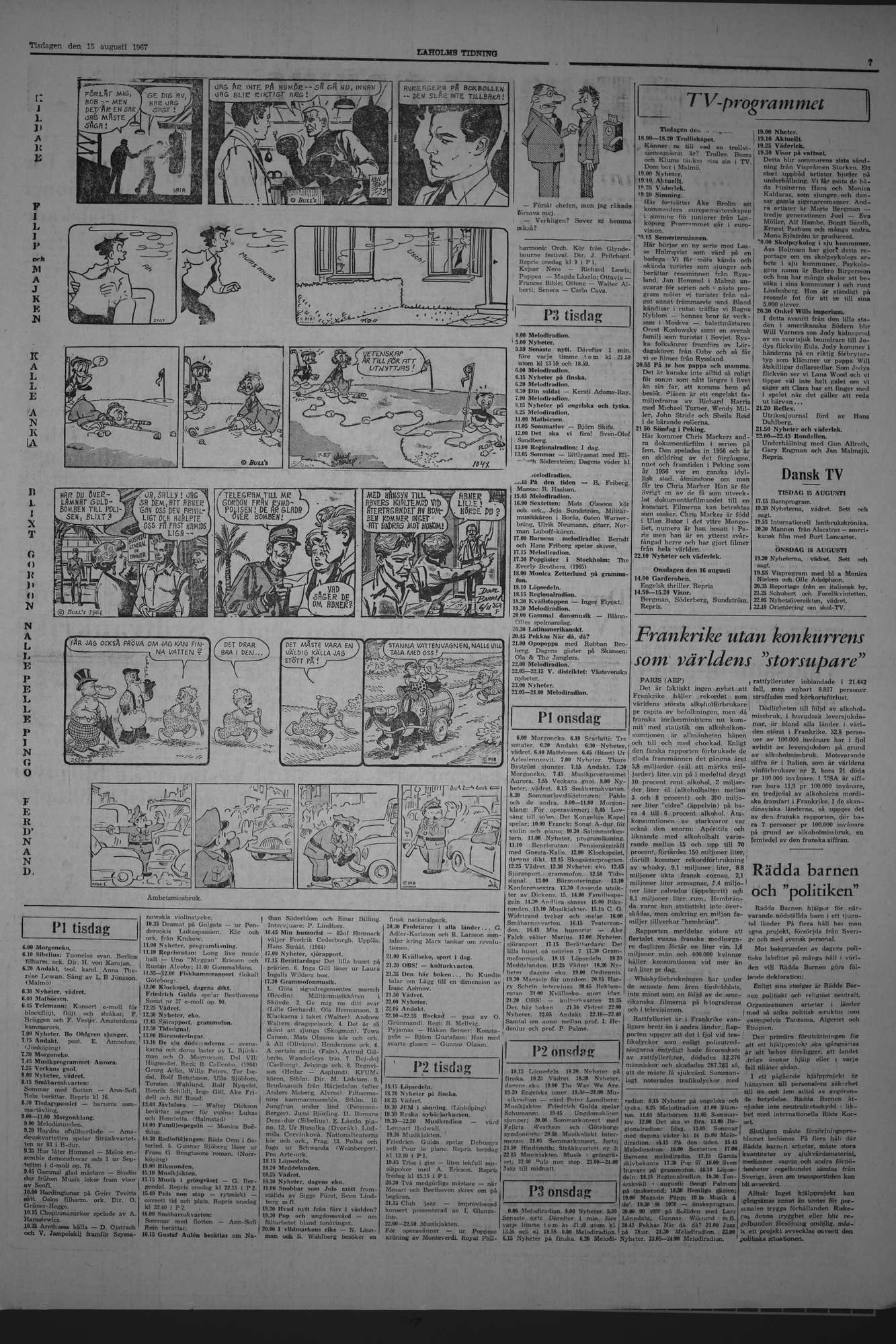 Laholms Tidning Tisdag 15 augusti 1967, sida 7