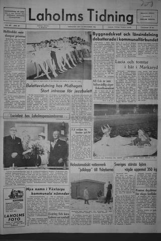 Förstasidan, Fredag 15 december 1967