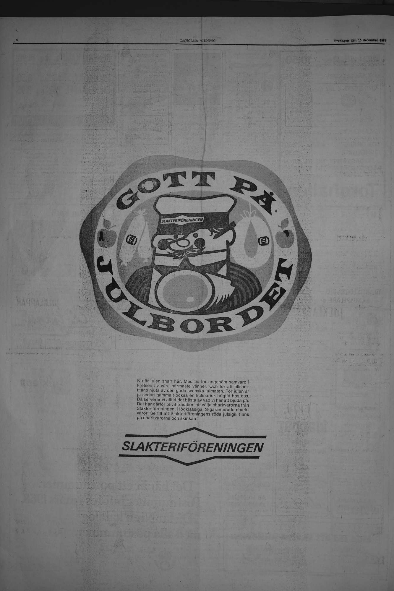 Laholms Tidning Fredag 15 december 1967, sida 4