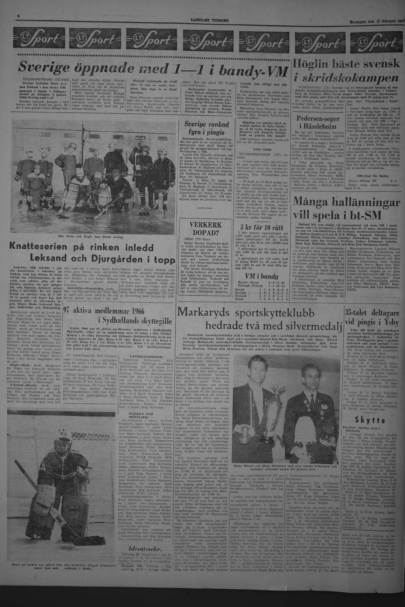 Laholms Tidning Onsdag 15 februari 1967, sida 6