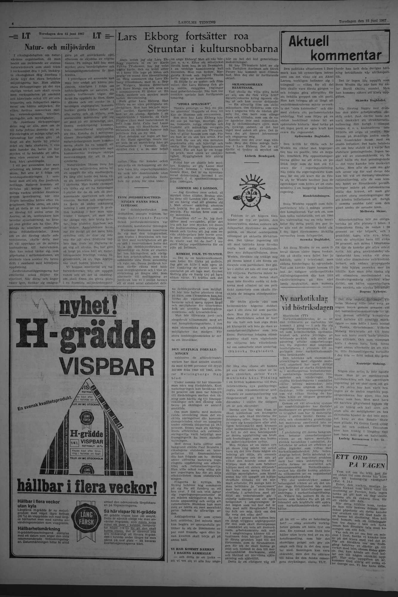 Laholms Tidning Torsdag 15 juni 1967, sida 4