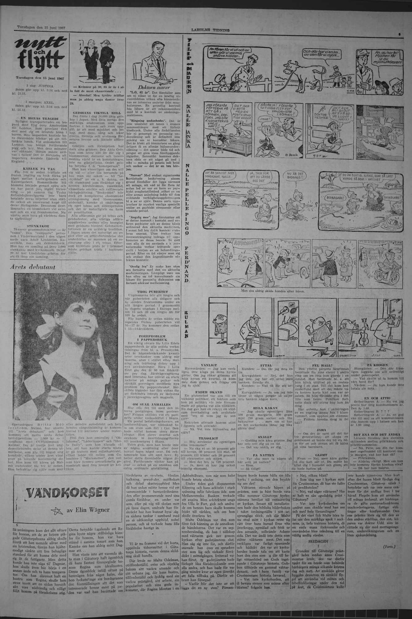 Laholms Tidning Torsdag 15 juni 1967, sida 5