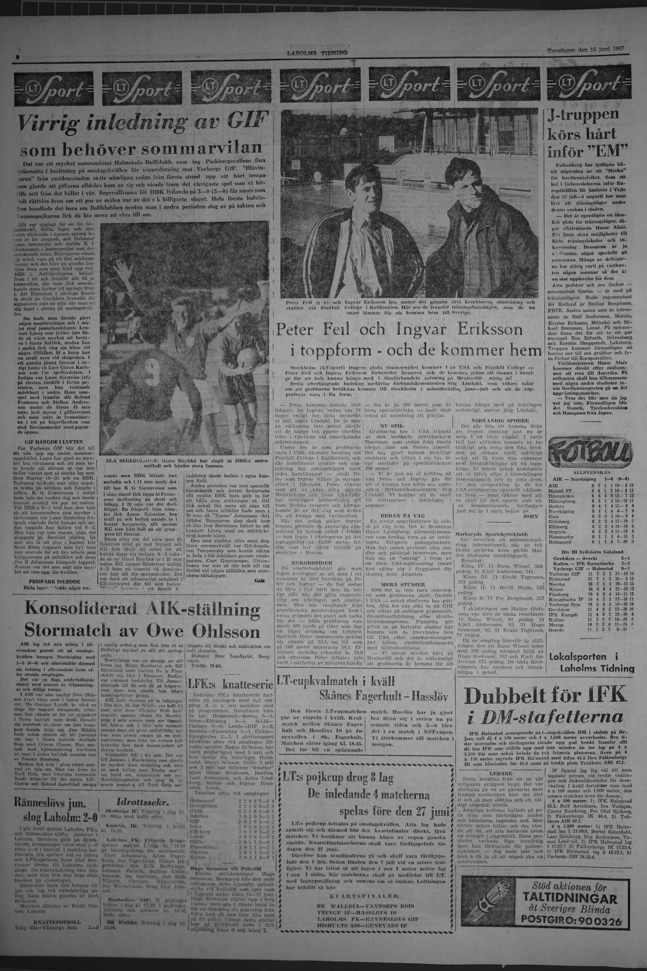 Laholms Tidning Torsdag 15 juni 1967, sida 6