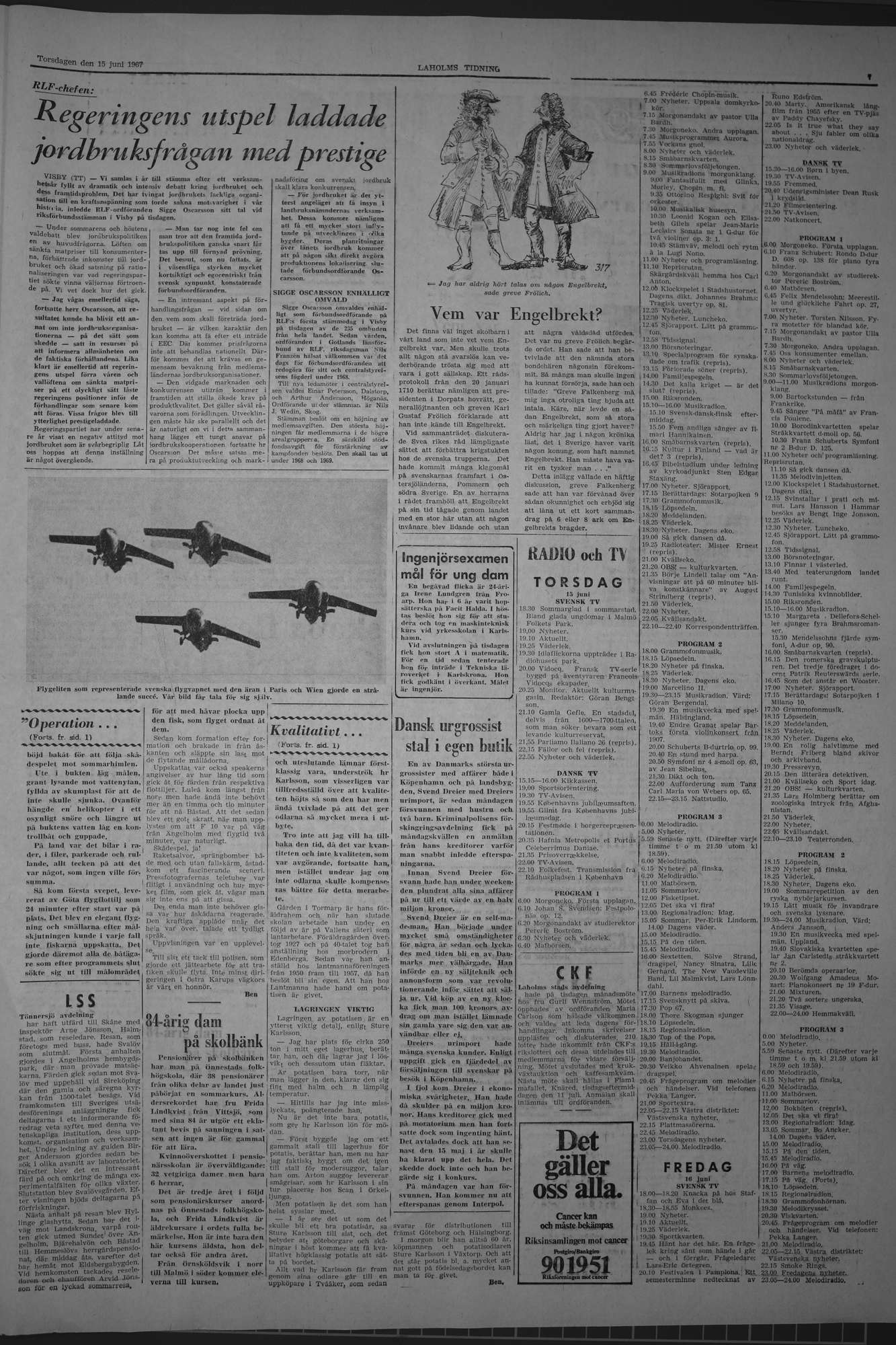 Laholms Tidning Torsdag 15 juni 1967, sida 7