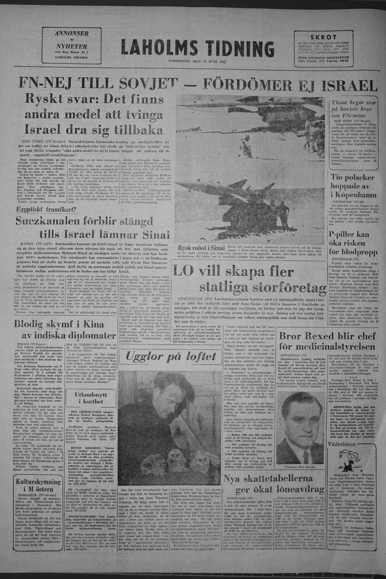 Laholms Tidning Torsdag 15 juni 1967, sida 8