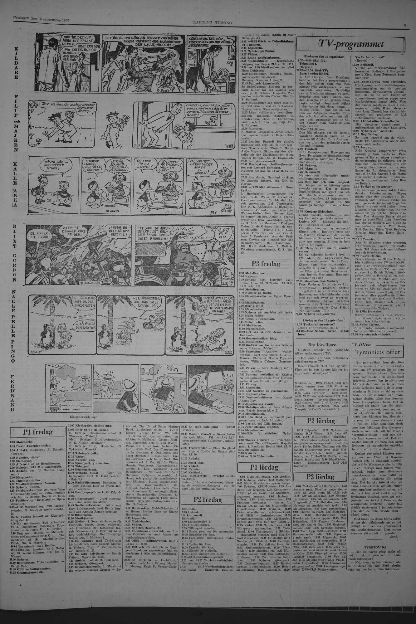 Laholms Tidning Fredag 15 september 1967, sida 5