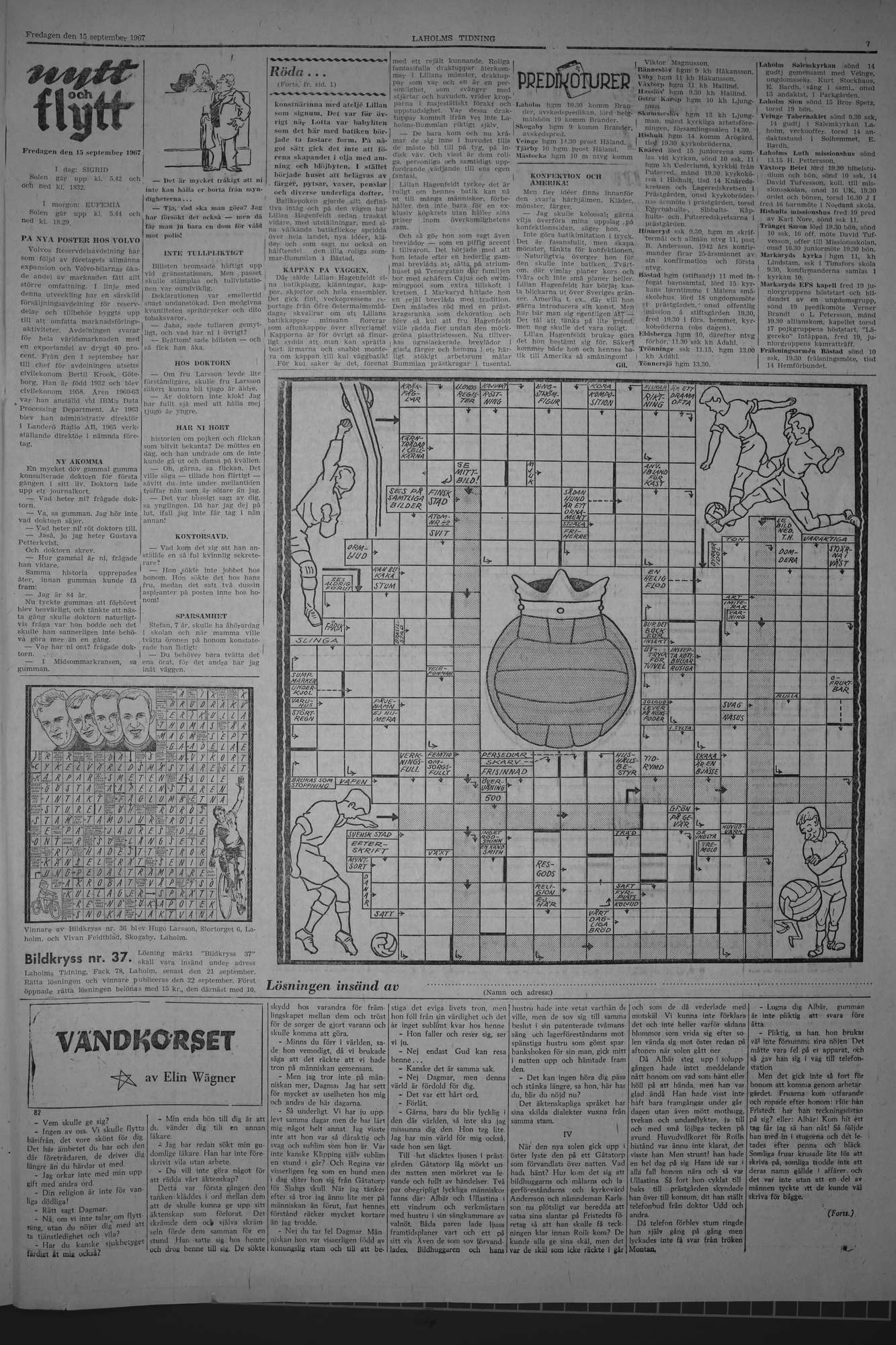 Laholms Tidning Fredag 15 september 1967, sida 7
