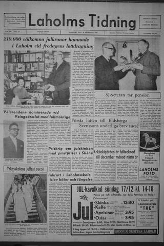 Förstasidan, Lördag 16 december 1967