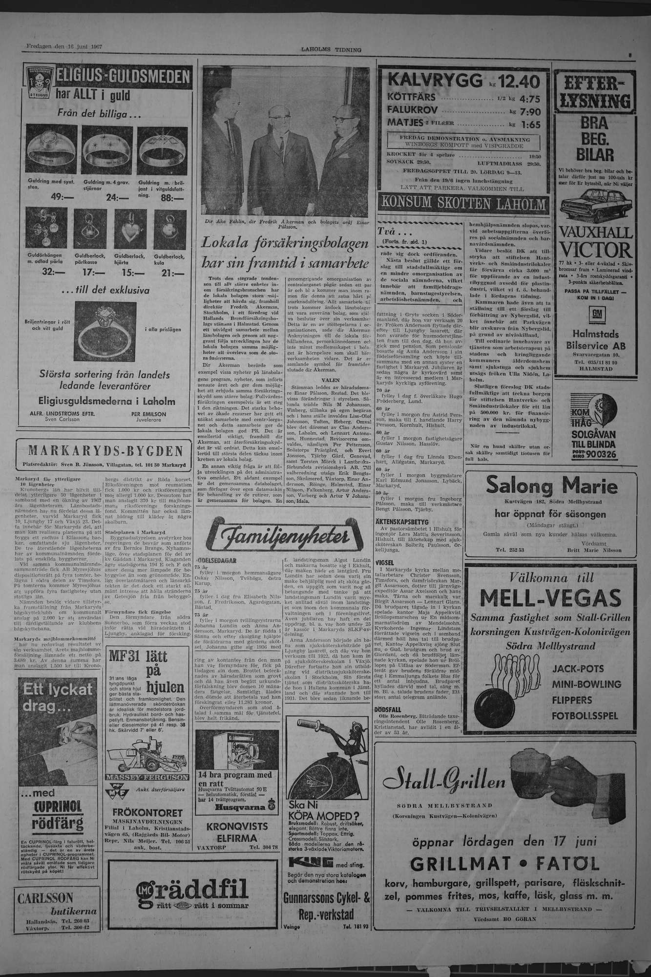 Laholms Tidning Fredag 16 juni 1967, sida 3