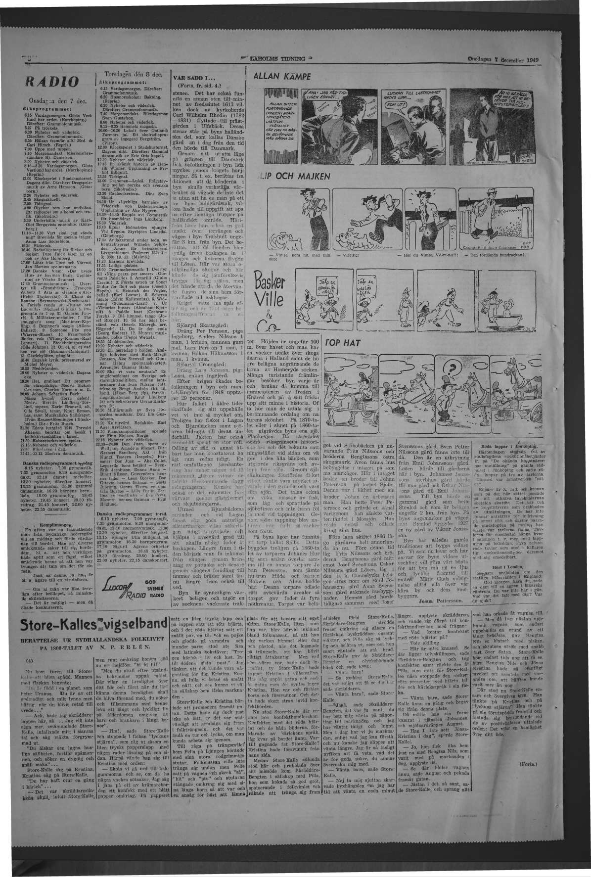Laholms Tidning Onsdag 7 december 1949, sida 8