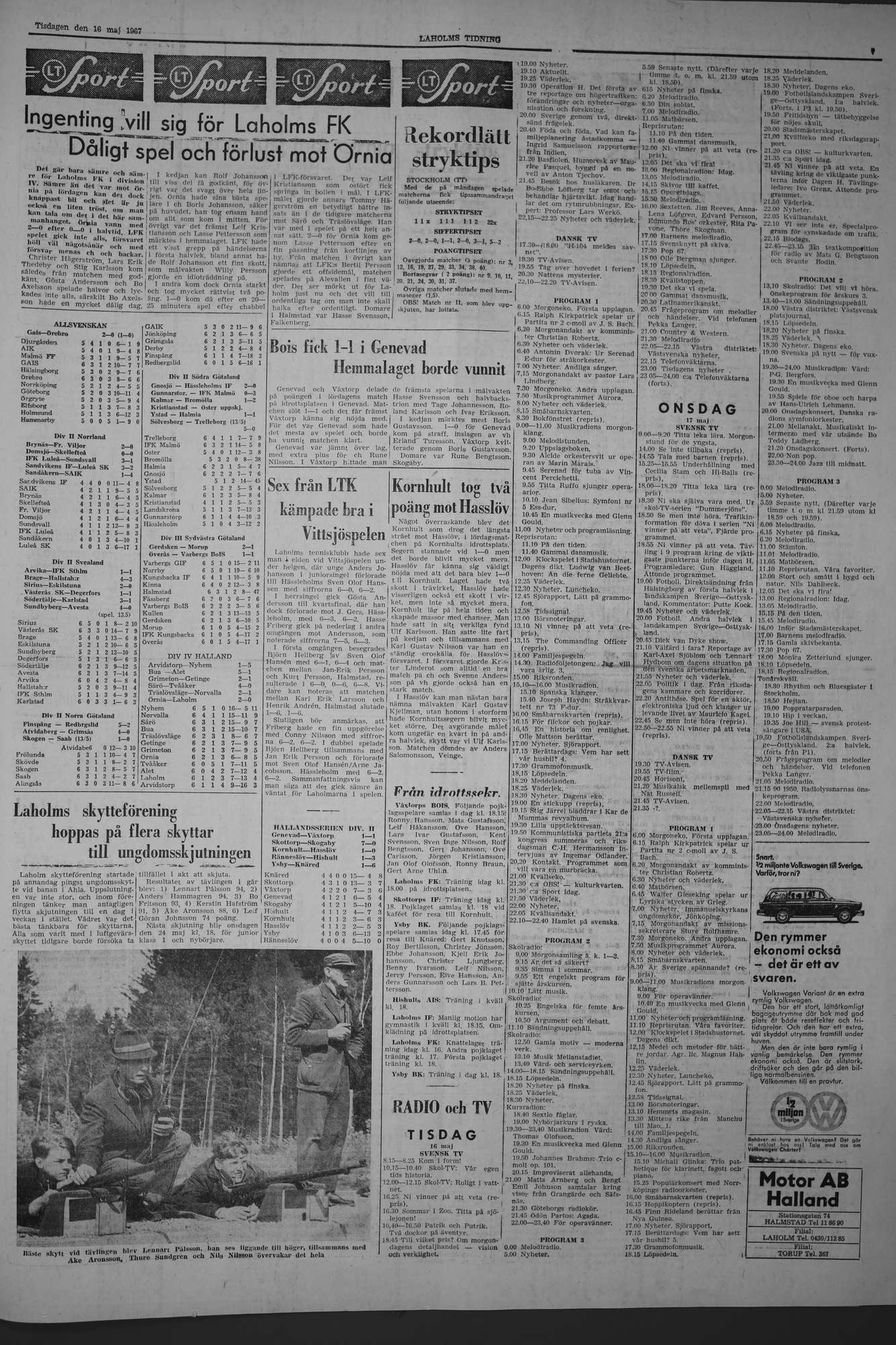 Laholms Tidning Tisdag 16 maj 1967, sida 7