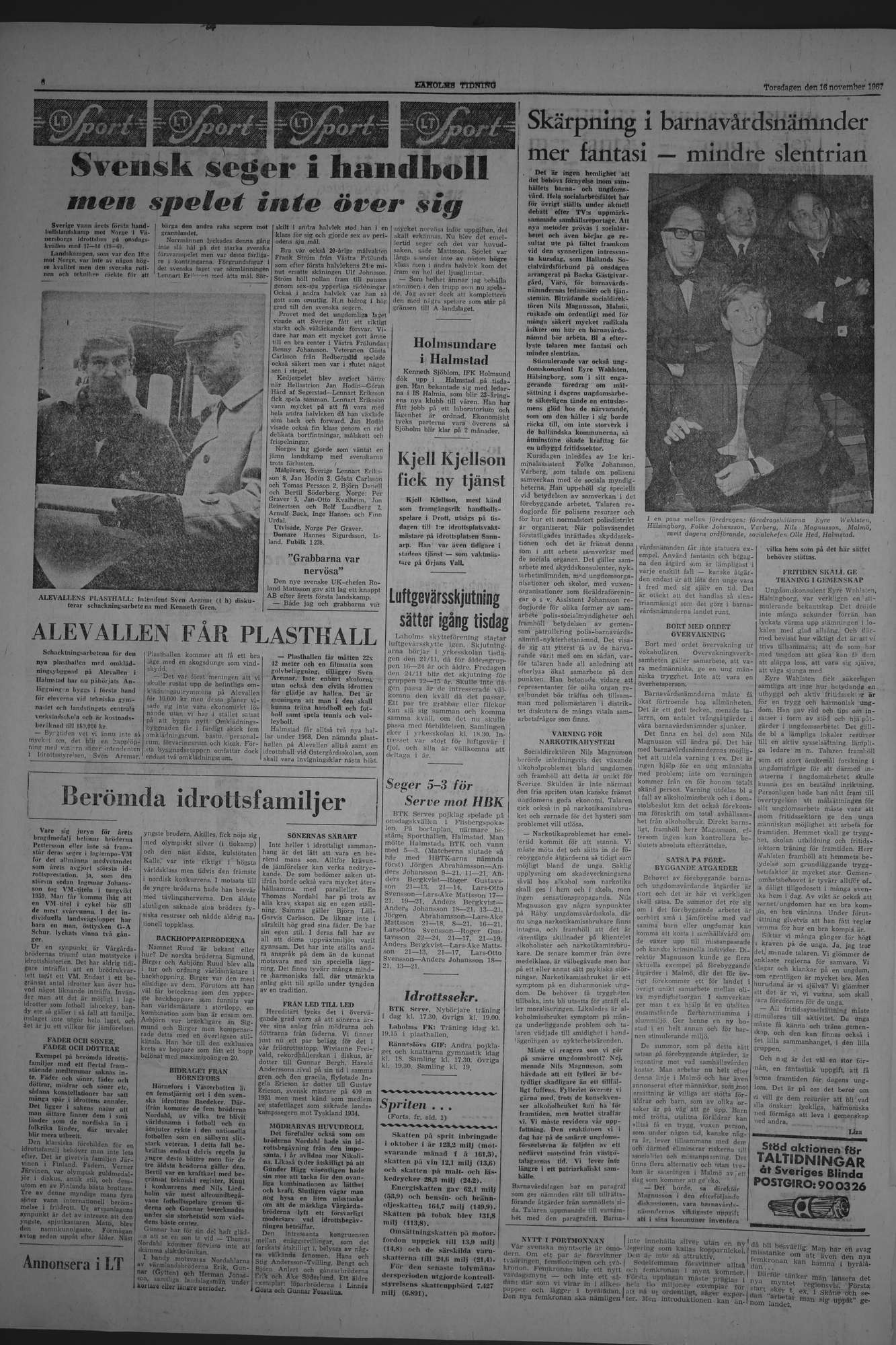 Laholms Tidning Torsdag 16 november 1967, sida 6