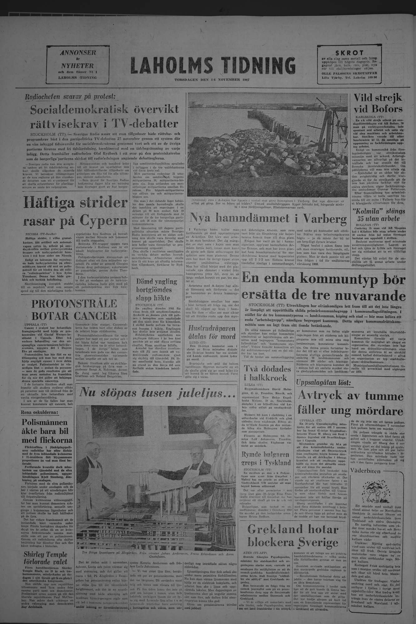Laholms Tidning Torsdag 16 november 1967, sida 8
