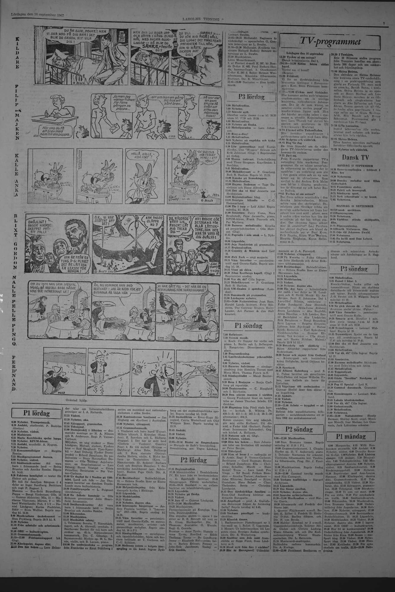 Laholms Tidning Lördag 16 september 1967, sida 5