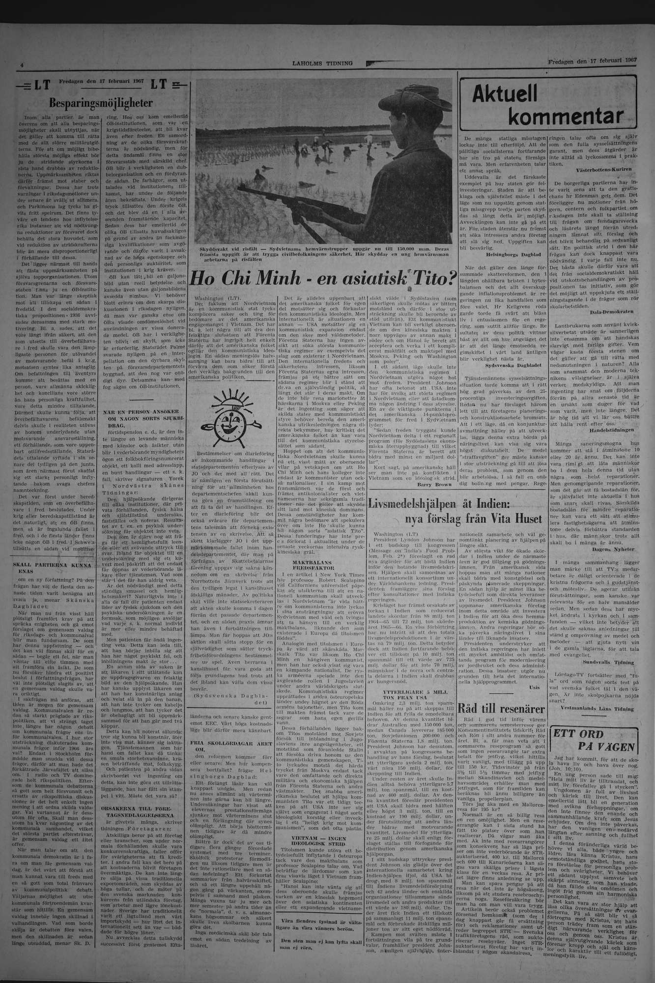 Laholms Tidning Fredag 17 februari 1967, sida 4