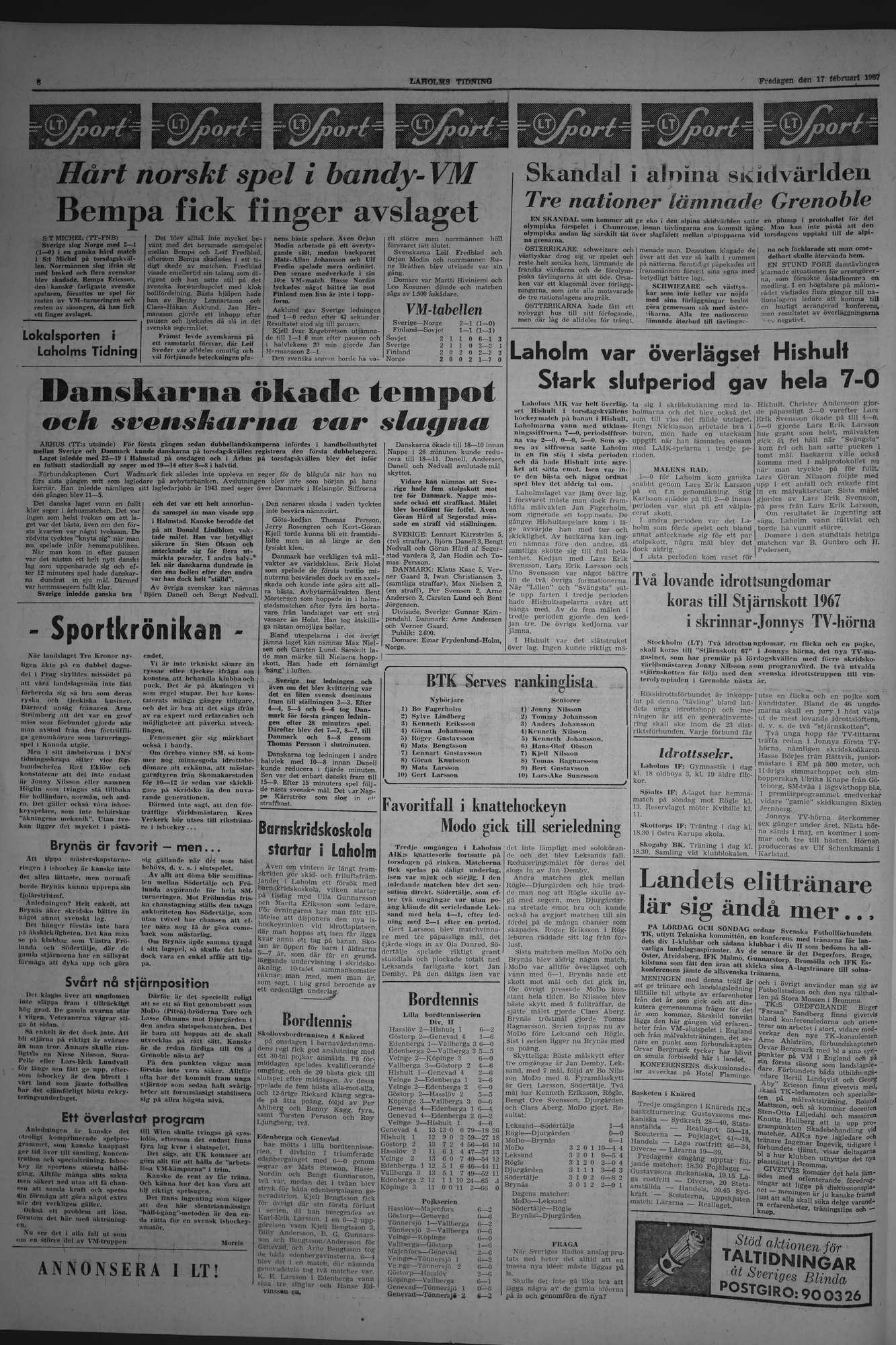 Laholms Tidning Fredag 17 februari 1967, sida 6