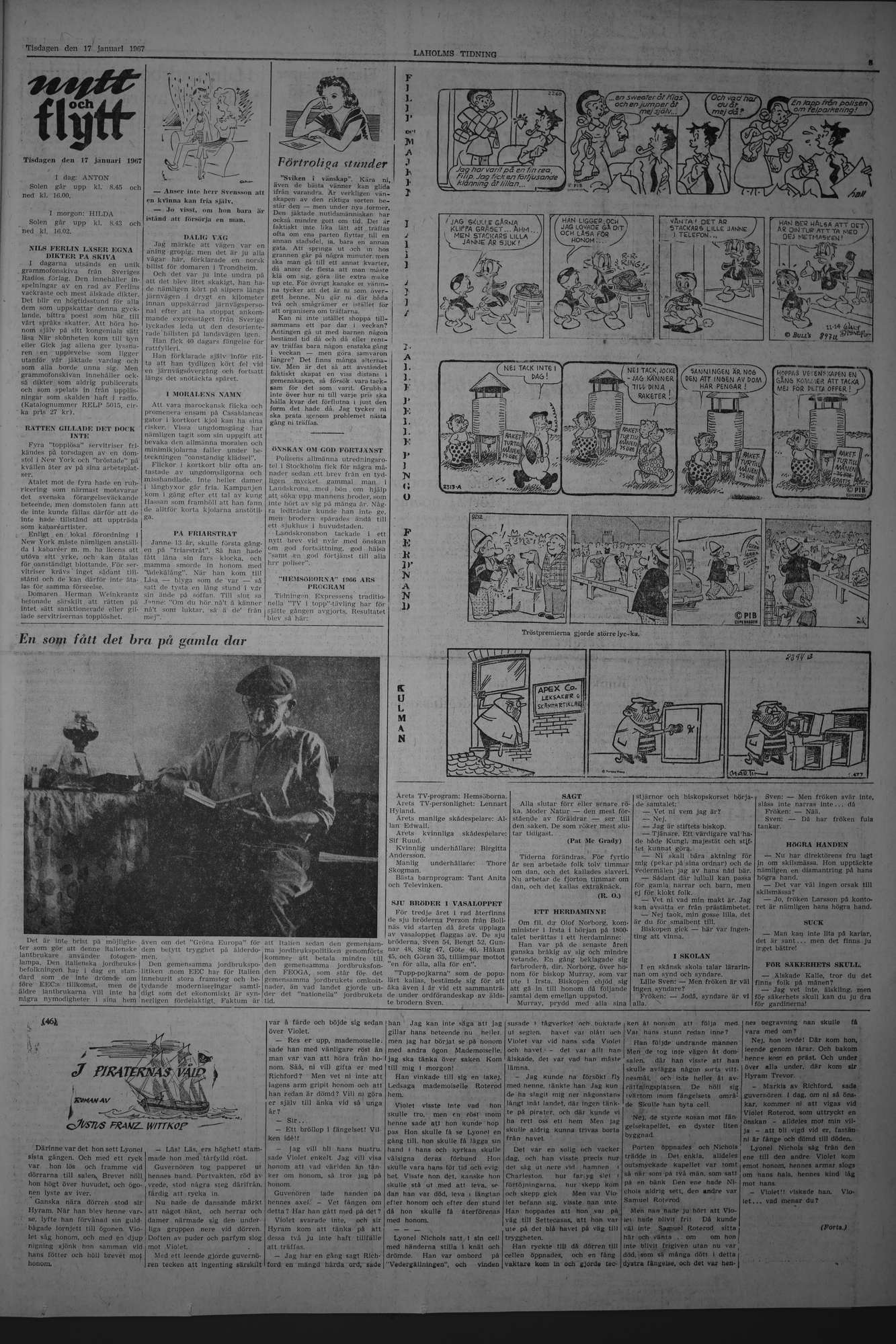 Laholms Tidning Tisdag 17 januari 1967, sida 5
