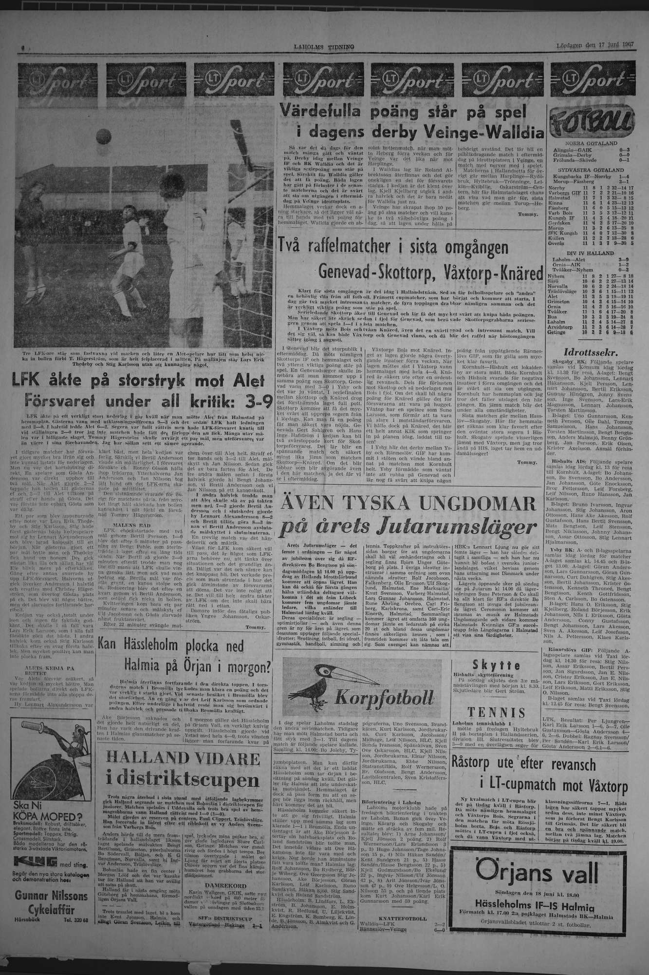 Laholms Tidning Lördag 17 juni 1967, sida 6